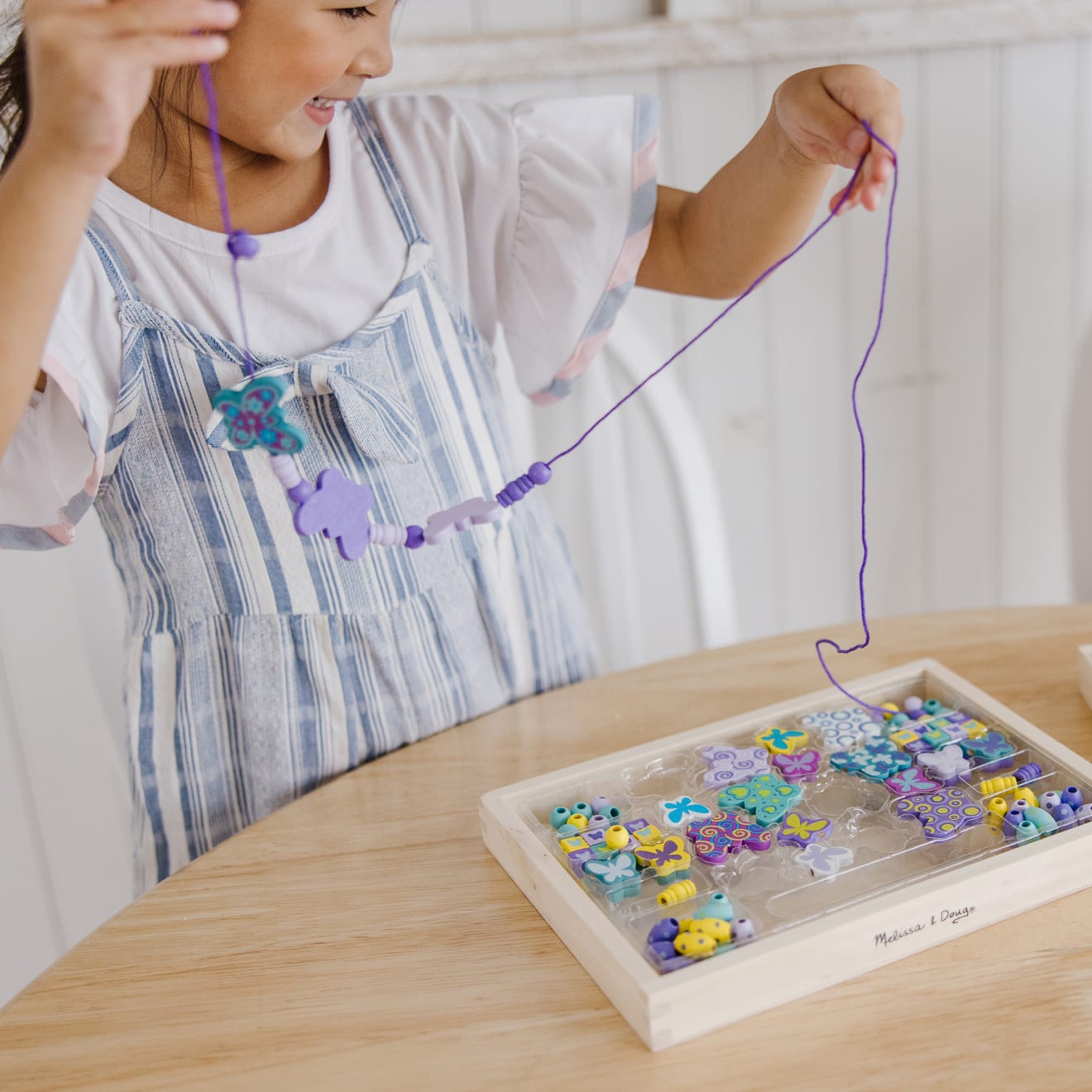 Melissa & Doug Created by Me! Butterfly Beads Wooden Bead Kit - Image 5
