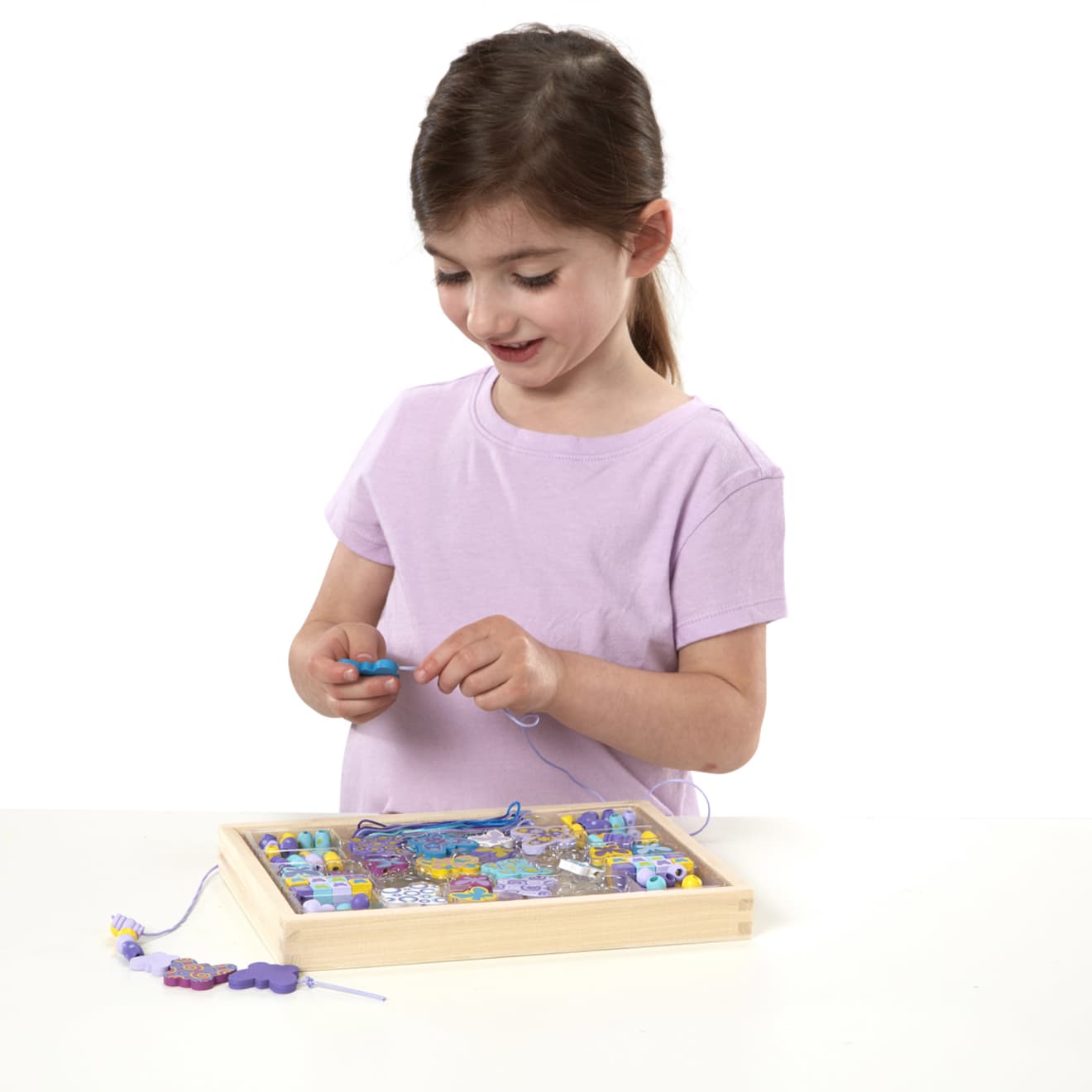 Melissa & Doug Created by Me! Butterfly Beads Wooden Bead Kit - Image 8