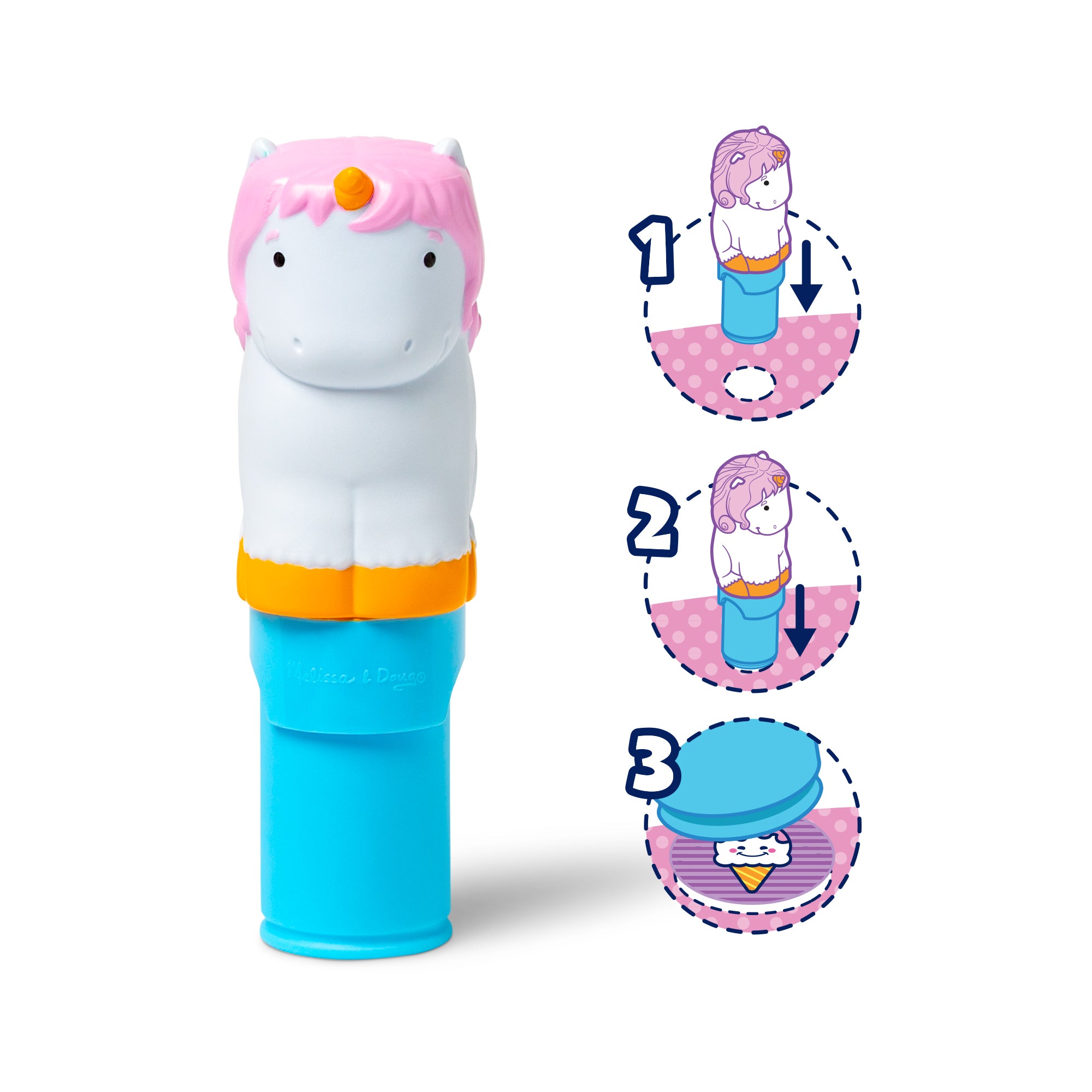 Melissa & Doug Sticker WOW!? Activity Pad & Sticker Stamper - Unicorn - Image 3