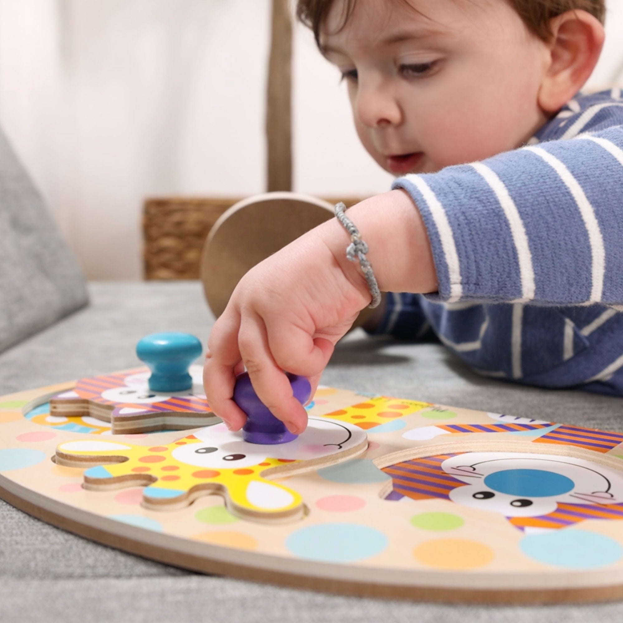 Melissa & Doug Safari Jumbo Peg Puzzle - 3 Pieces - Image 2
