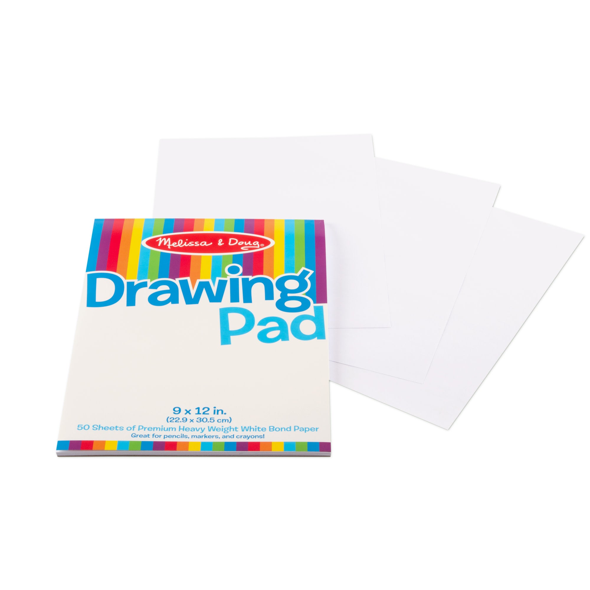 Melissa & Doug Drawing Paper Pad (50 Sheets, 9 x 12 Inches) 3-Pack - Image 9