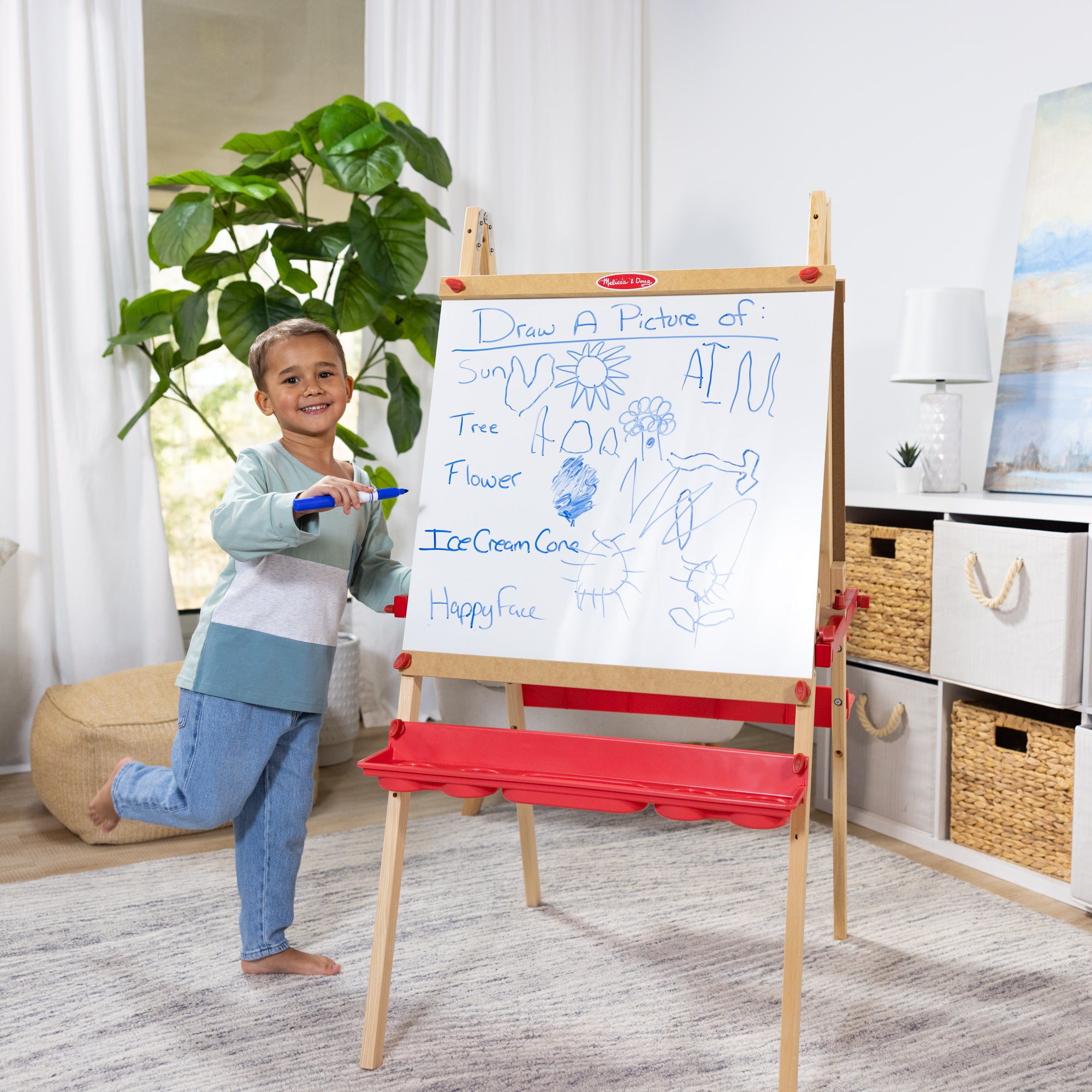 Melissa & Doug Deluxe Magnetic Standing Art Easel - Image 2